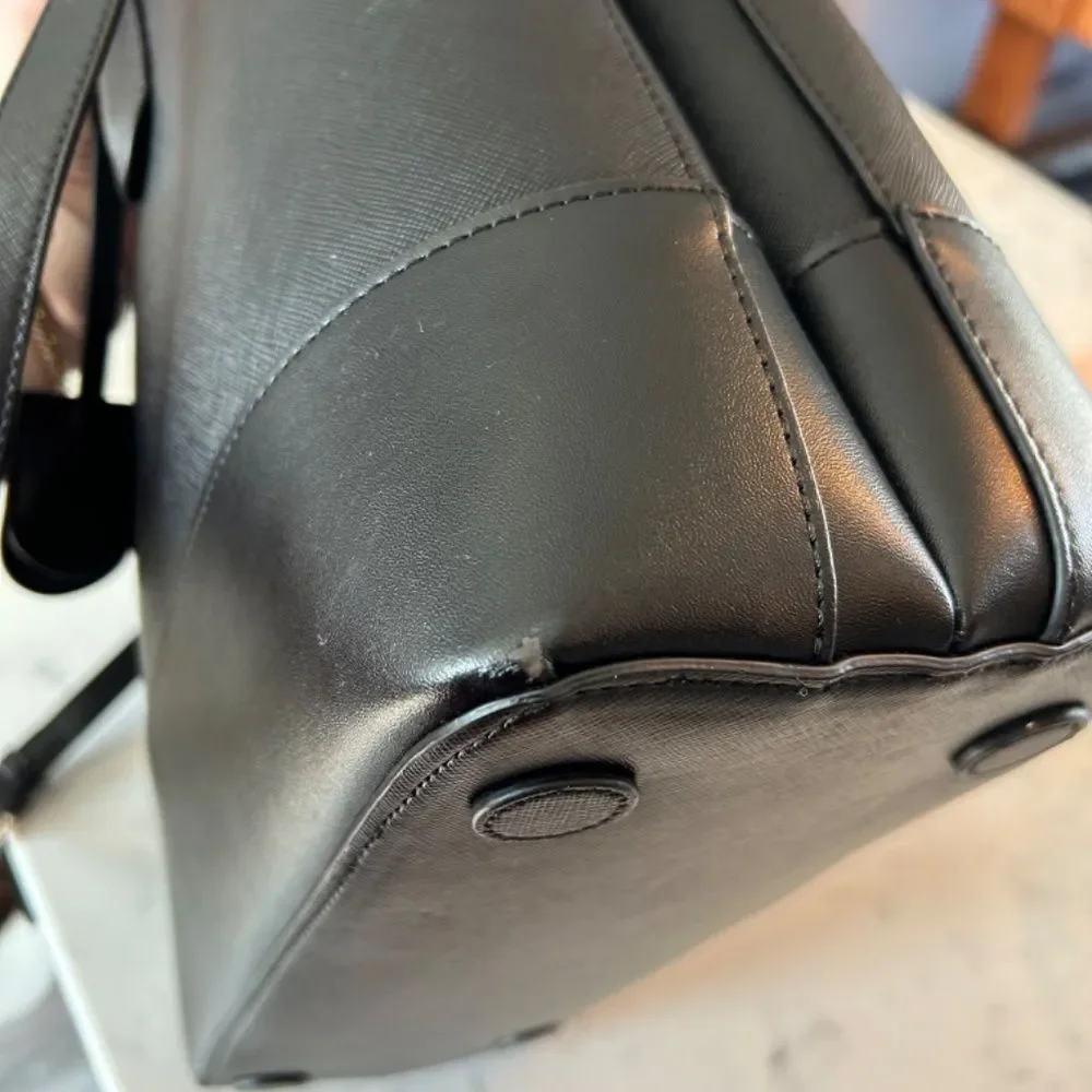 Zara Zipper City Laptop Bag Gold Hardware